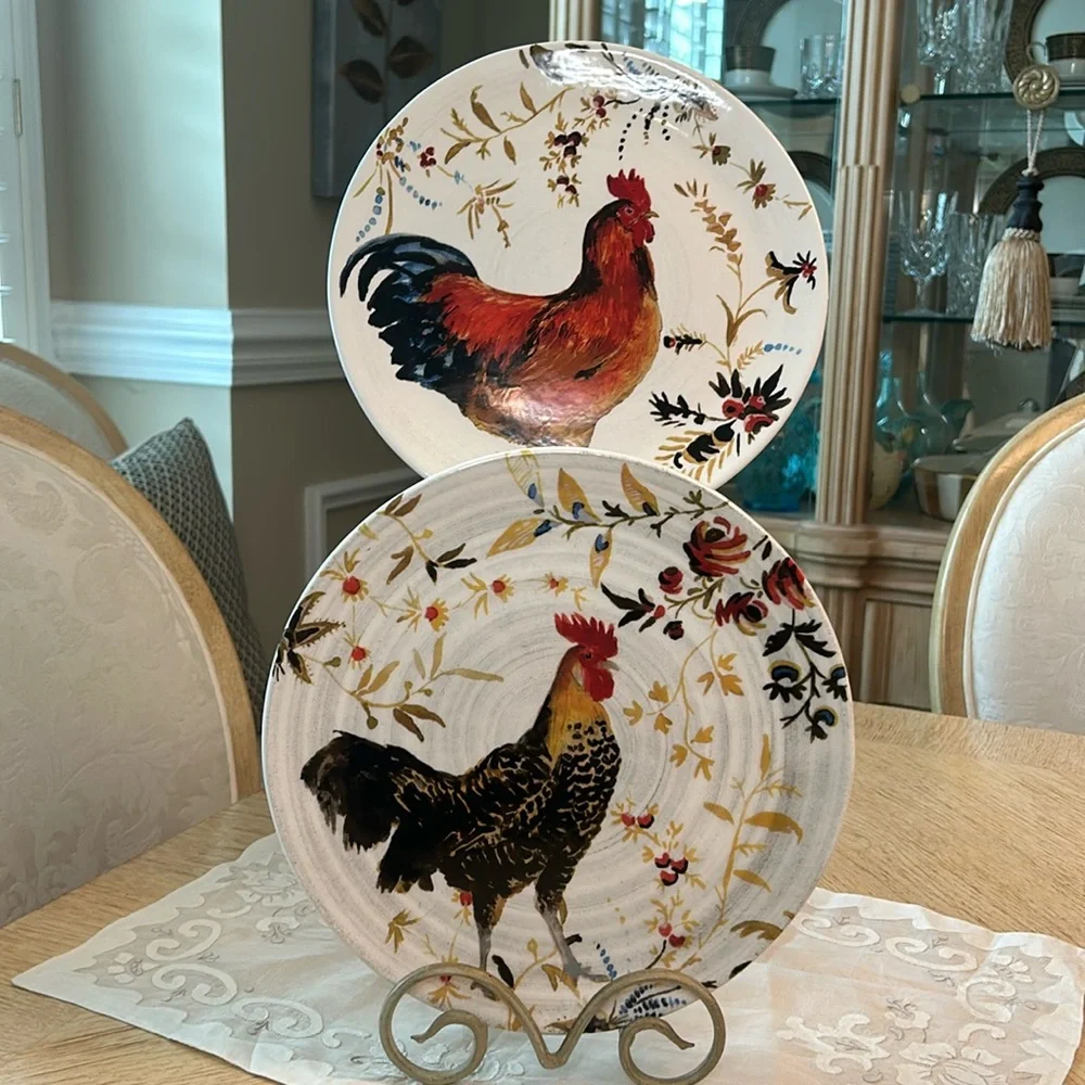 Williams-Sonoma Rooster Francais Marc Lacaze Plate (2)